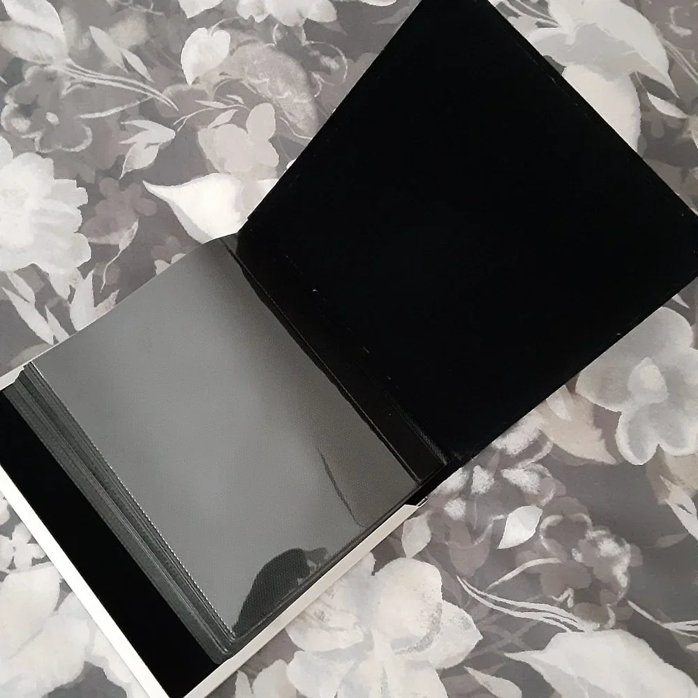 Black Velvet Baby Photo Album with silver frame